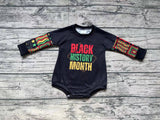 LR0900 Black History Month Baby Girl Bubble Romper