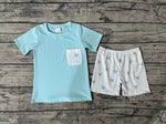 BSSO0413 Love Sky Blue Shorts Boys Set