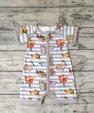 SR0842 Fishing gear Shorts Baby Zip Sleeper Romper