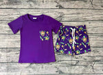 BSSO0467 Mardi Gras Purple Boys Shorts Set