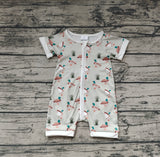 SR0877 Mallard Shorts Baby Zip Sleeper Romper