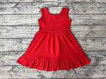 GSD0660 Red Cotton Girl's Dress