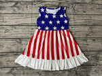 GSD0667 Summer July 4th Star Sleeveless Girl's Dress