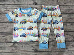 BSPO0300 Easter Egg Blue Girls Pajamas Set