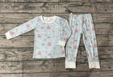 BLP0342 Farm Blue Cow Boy Pajamas Set