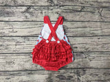 SR0745 Crawfish Red Baby Girl Romper