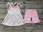 GSSO0559 Easter Bunny Egg Pink Girls Shorts Set
