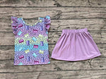 GSD0768 Easter Bunny Purple Girl's Skirt Set