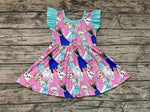 GSD0764 Cartoon Frozen Pink Girls Dress