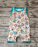 SR0915 Summer Smiley face Star Baby Boy Romper