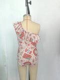 Preorder Summer USA Flag Girls Swimsuit Onesie