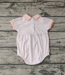 SR0597 Pink Plaid Baby Bubble Romper Girl