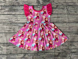 GSD0763 Cartoon Frozen Pink Girls Dress
