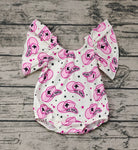 SR0709 YEE HAW Hat Pink Baby Bubble Romper