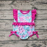 SR1035 Flower Purple Baby Girl Bubble Romper