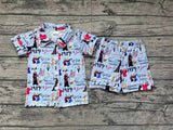 BSSO0545 Summer Love Singer Star 1989 Boys Shorts Set Pajamas