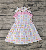 GSD0754 Easter Bunny Egg Pink Girls Dress