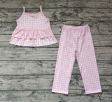 GSPO1380 Pink Plaid Girls Set