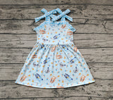 GSD0866 Blue Dog Girls Dress