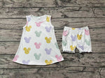 GSSO0774 Cartoon Mouse Bloomer Girls Shorts Set