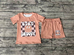 BSSO0613 Stay Groovy Smile Boys Shorts Set