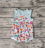 SR0604 Colorful Leopard Baby Bubble Romper Girl