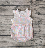 SR1261 Flower Pink Cute Baby Girl Romper