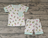 BSSO0622 Ice Cream Boys Shorts Pajamas Set