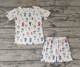 BSSO0660 Cartoon Dog Boys Shorts Set