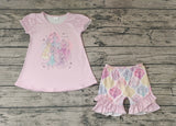 GSSO0821 Princess Pink Girls Shorts Set