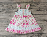 GSD0498 Floral Flower Rose Sleeveless Baby Girl's Dress