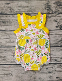 SR1224 Lemon Flower Baby Girl Romper