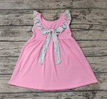 GSD0961 Flower Pink Bow Girls Dress