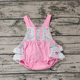 SR0986 Flower Pink Baby Girl Romper