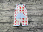 SR1137 Crayfish Blue Plaid Baby Boy Romper