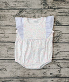 SR1351 Flower Blue Baby Girl Romper