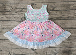 GSD0861 Flower Blue Girls Dress