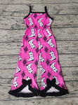 SR1238 Boots Aztec Print Bow Pink Girl's Jumpsuit