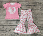 GSPO1453 Boots Hat Pink Girls Set