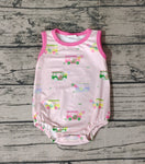 SR0981 Golf Cart Baby Girl Romper