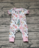 SR1109 Cow Pink Baby Girl Romper