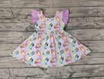 GSD0985 Cartoon Blue Dog Girls Dress