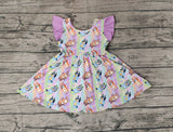 GSD0985 Cartoon Blue Dog Girls Dress