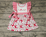 GSD0712 Baseball Foods Red Girls Dress