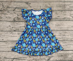 GSD0863 Grassy Blue Girls Dress