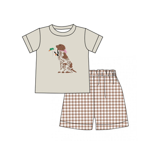 MOQ 5 pcs Custom Style Hunting Camo Dog Shorts Boy Set