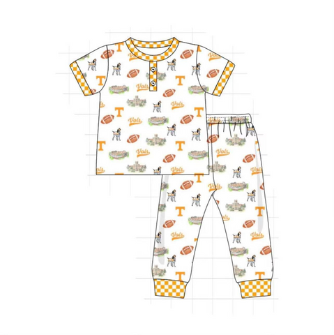 MOQ 3 pcs Custom Style Go Vols Boys Pajamas set