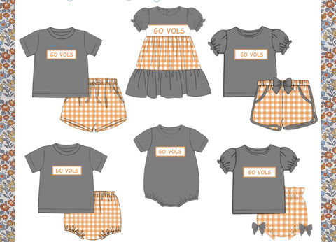MOQ 3 pcs each style Custom Style GO VOLS Printed Football Team Matching Clothes