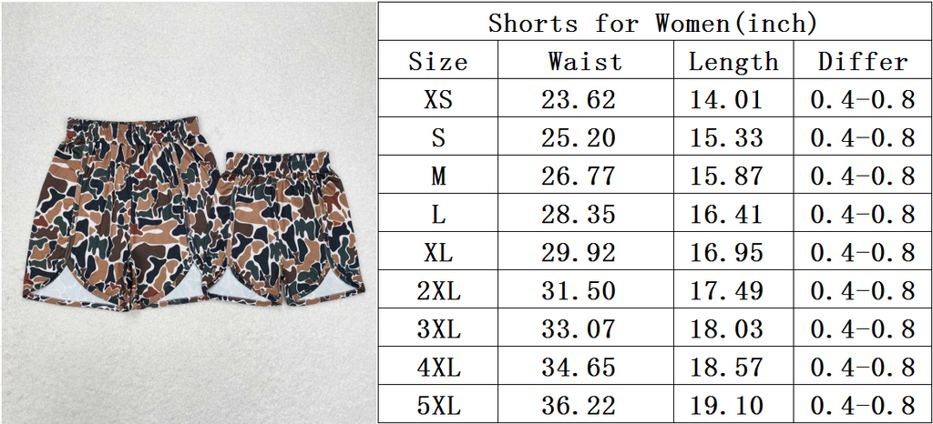 SS0354/SS0355 Camo Fashion Mommy and me Shorts Styles