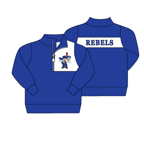 MOQ 5 pcs Custom Style REBELS Teams Adult's Pullover